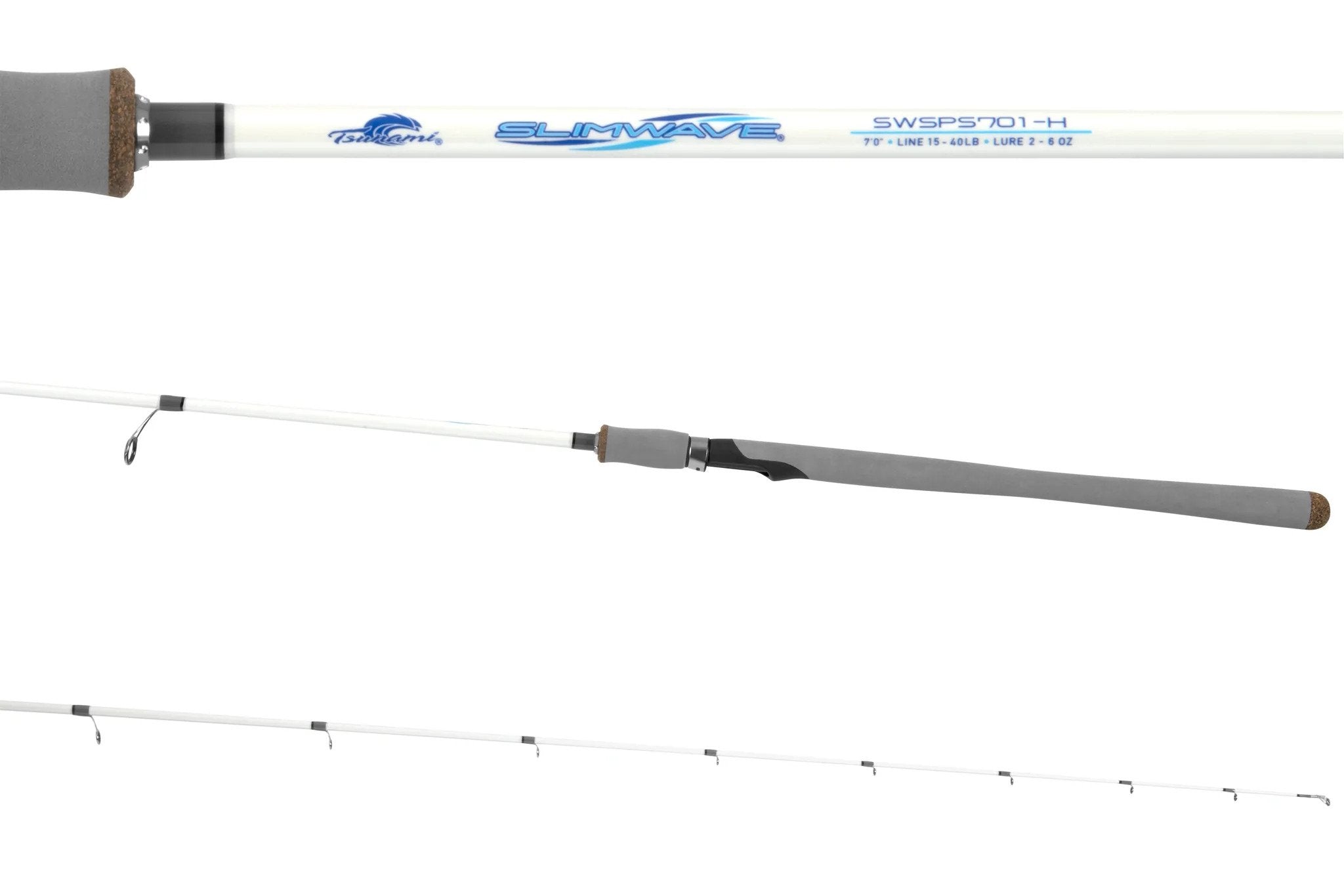 Tsunami Slim Wave White Jigging Spinning Rod