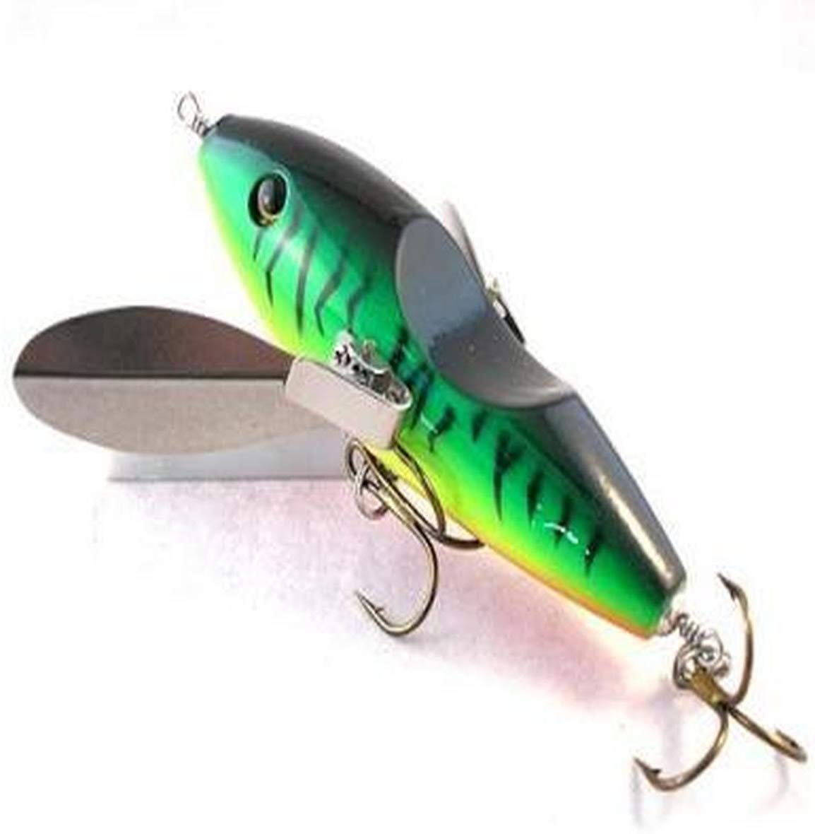 Tyrant Dictator Top Water Creeper, 6" 2.75 oz, 2 - 3/0 Wide Gap Hooks, Firetiger