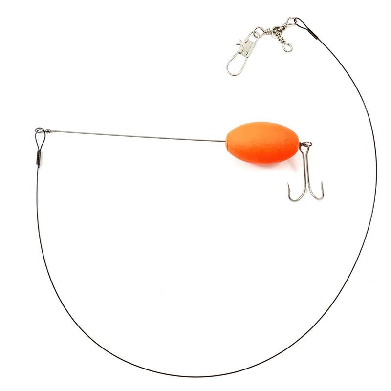 Tide Rite Hand Tied Bluefish Rig Float, Mustad Mullet Hook, Chrome (R855)