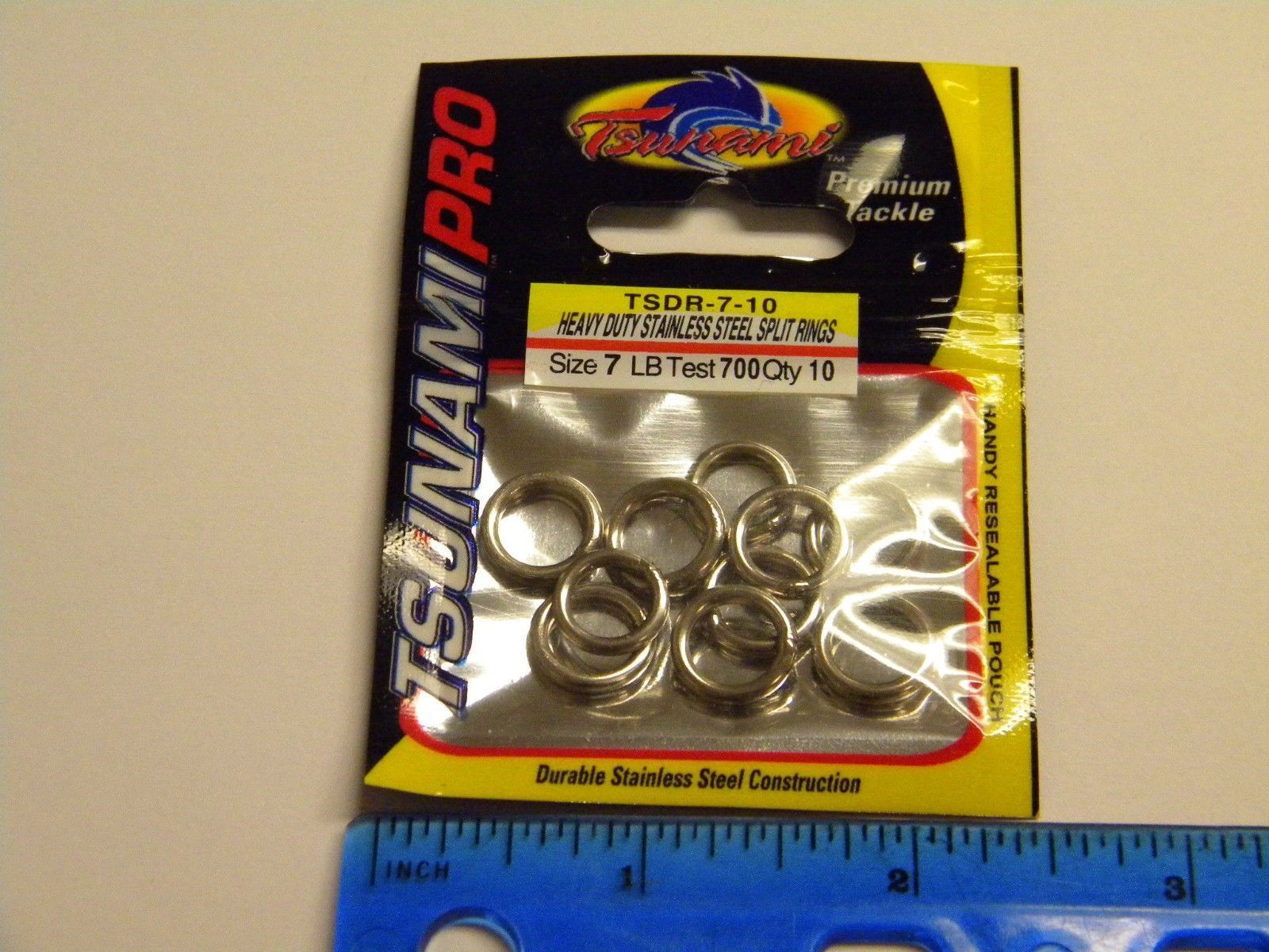 Tsunami Stainless HEAVY SOLID RINGS # 7 NEW Lure 10pack TSDR-7-10