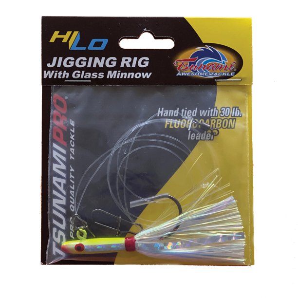 Tsunami Jigging Rig with Glass Minnow Lure