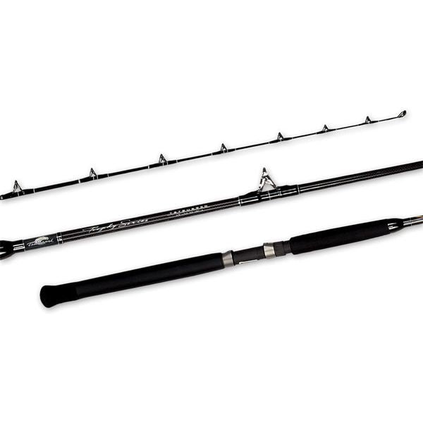 Tsunami TSTBS-703H Trophy 3pc Travel Rod Saltwater Spinning Striper Boat 7'