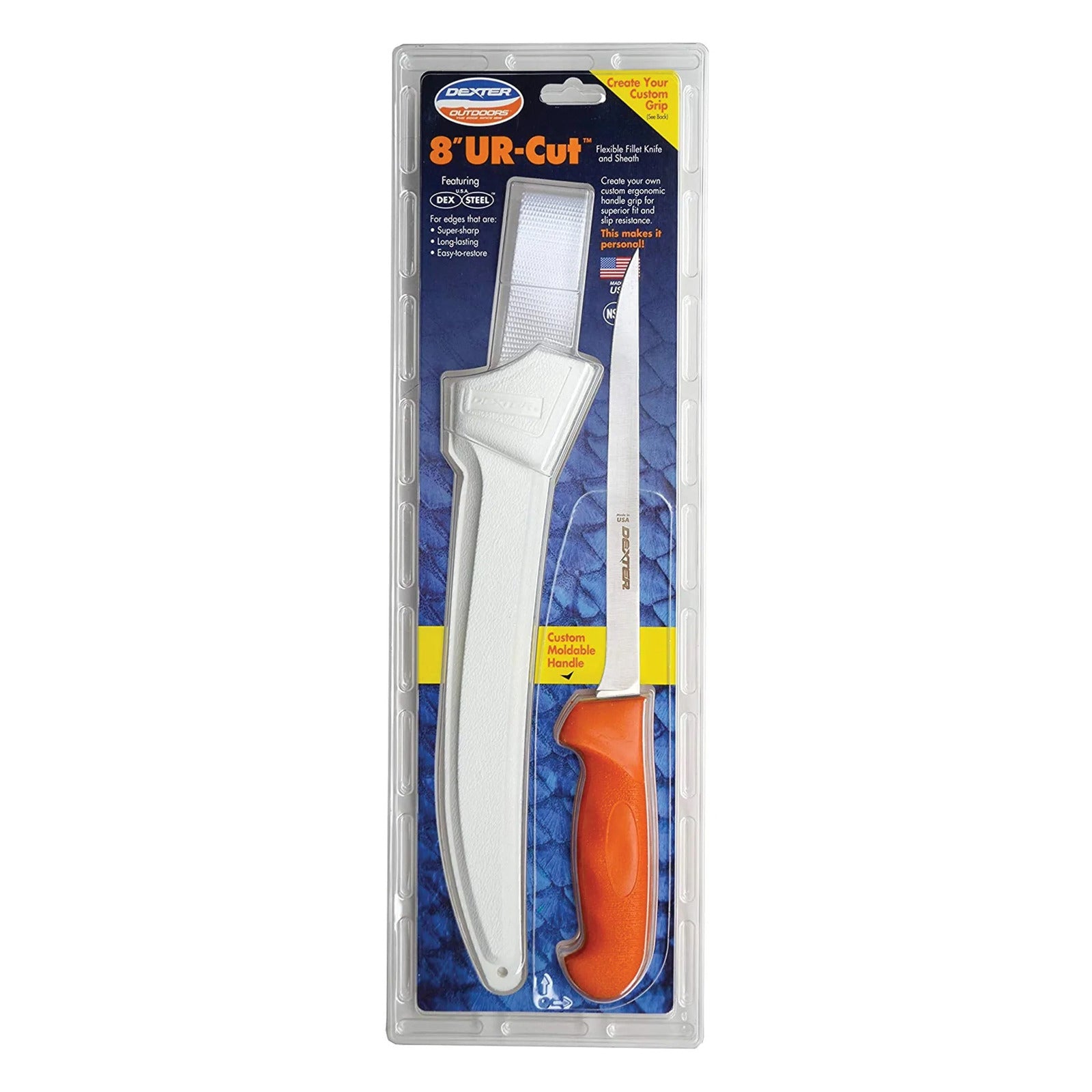 Dexter UR-Cut 8" Fillet Knife Moldable Handle with Sheath