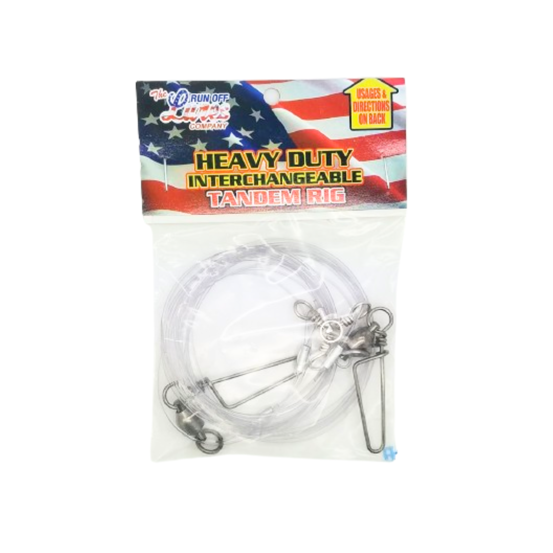 Run Off Lures Heavy Duty Interchangeable Tandem Rig 100lb