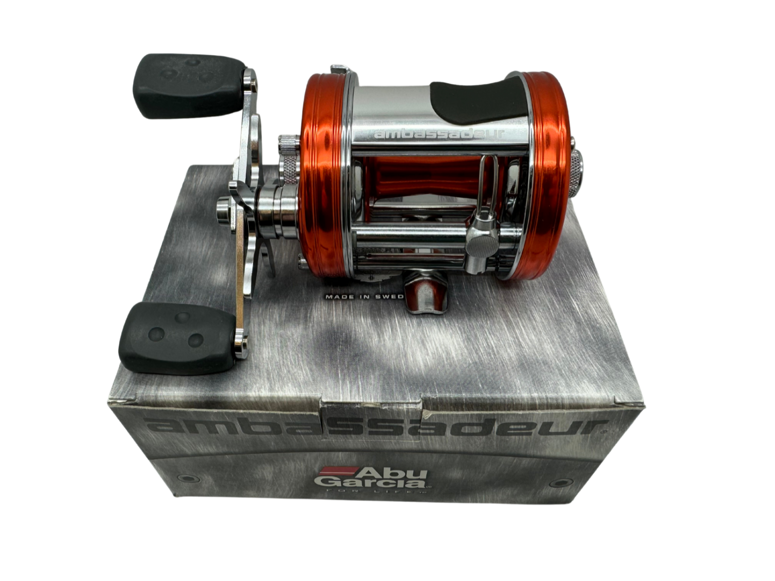 Abu Garcia Ambassadeur 6500CS Pro Rocket Sunset Orange Baitcast Reel