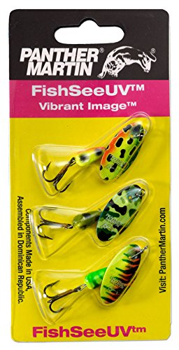 Panther Martin VIUV3 FishSeeUV Vibrant Image Spinner Kit, #4, 1/8