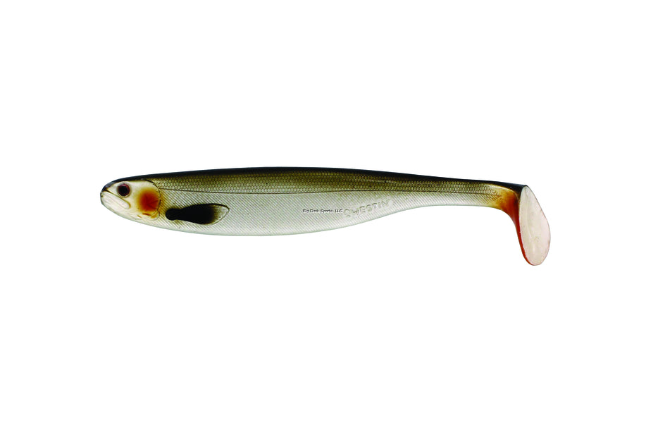 Westin ShadTeez Paddle Tail Swimbait, 8-5/8", 2.25oz, Lively Roach