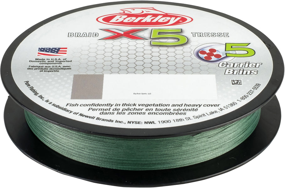 Berkley X5 Braid 5-Carrier Braided Fishing Line