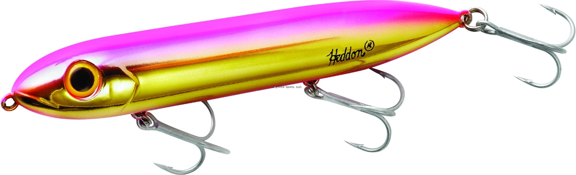 Heddon Super Spook Topwater Bait, 5", 7/8 oz, Gold Pink, Floating