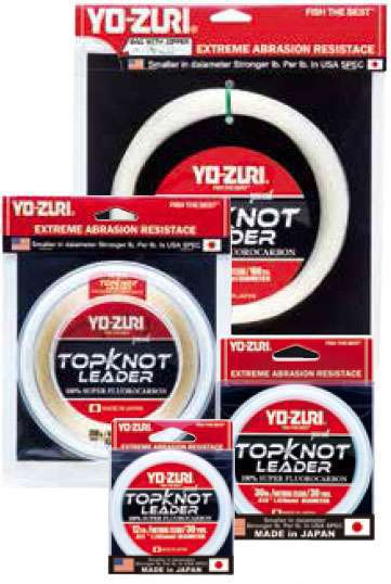 Yo-Zuri TopKnot Fluorocarbon Leader (8-200lb, 30/100yd, Clear/Pink)