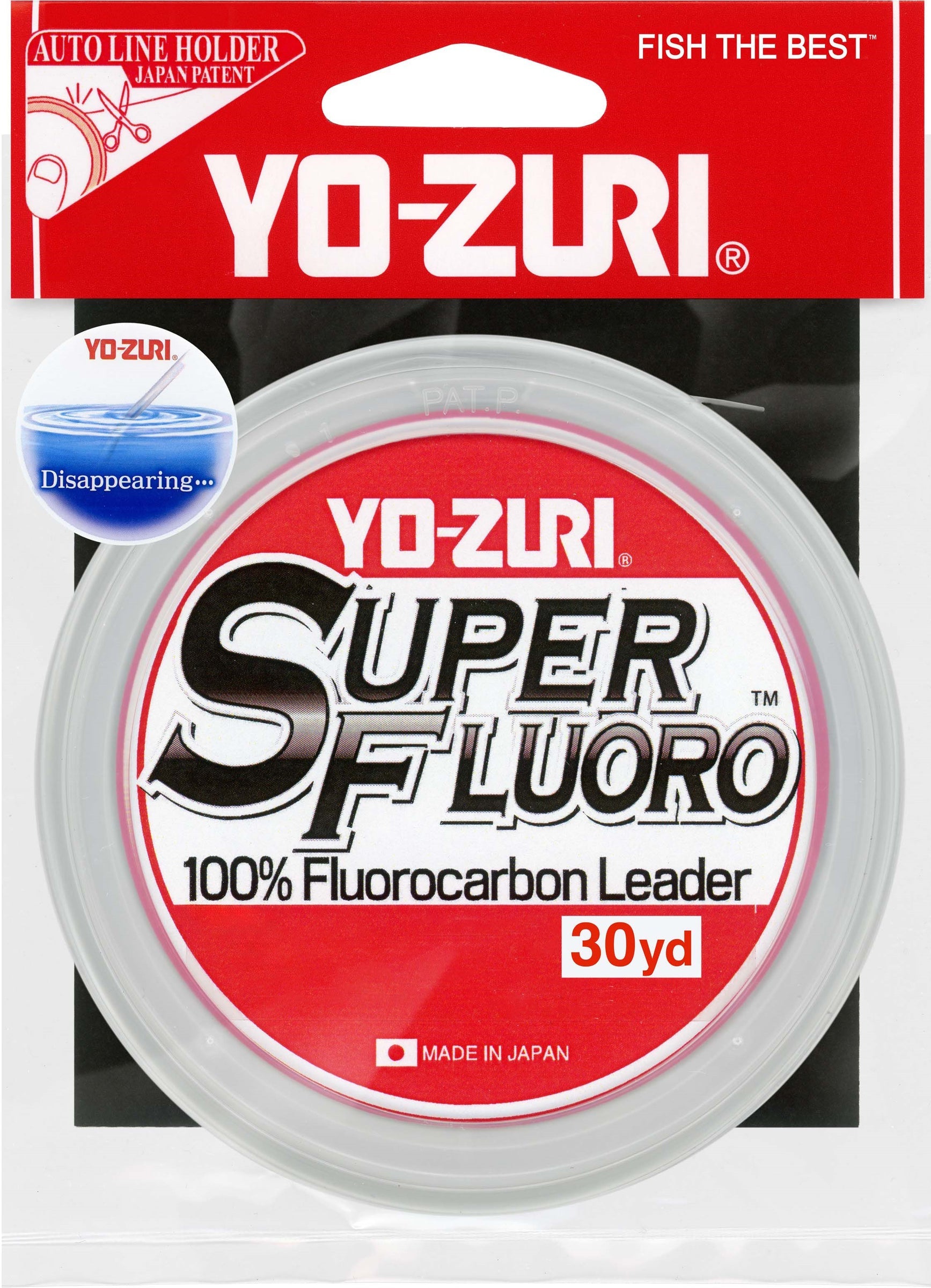 Yo-Zuri SuperFluoro 100% Fluorocarbon Leader (Clear, 4lb-300lb, 30/100yd)